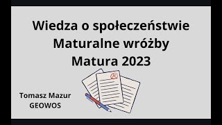 WOS. Maturalne wróżby 2023.