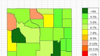 Map: Wyoming Unemployment By County August 2013