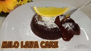 MILO LAVA CAKE || no oven || no mixer