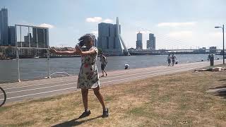 'The Goggle Song' Dance by Sneha Modi infront of Erasmus Bridge Rotterdam