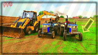 Working on casual green field|| Jcb 3dx backhoe overload|| tractor Stunt Duo|| #jcb3dxplus #jcbvideo