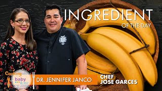 Sweet PLANTAINS & Salmon with Banana & Lentil Salad |  Chef Jose Garces | Cooking for Baby & Me