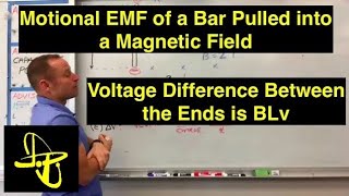 Motional EMF of a Bar Pulled Into a Magnetic Field