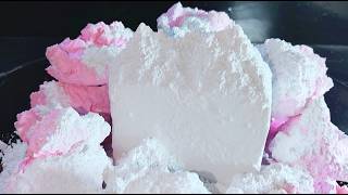 Gym Chalk asmr Chalk crushing on white Chalk Powder Bed | Pastel Pink shapes #gymchalkasmr #chalk