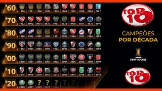 TODOS OS CAMPEÕES DA LIBERTADORES DA AMÉRICA ATE 2022. ATUALIZADO!