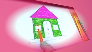 house drawing easy/how to draw house art drawing and colour