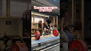 Massive 600lb deadlift for 59kg junior Alexei Agabon #deadlift #powerlifting #workout #motivation