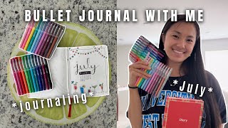 *RELAXING* JULY PLAN WITH ME ✍🏻 beginner bullet journaling