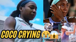 Sad Moments of COCO😢  Coco Gauff in TEARS After Heartbreaking French Open Loss vs Iga Swiatek 💔🎾