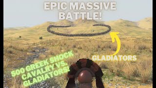 Epic Massive Battle: 500 Greek Shock Cavalry vs Gladiators | Mount & Blade 2 Bannerlord