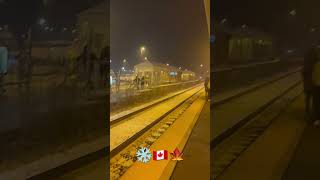 Brampton railway station snow ❄️ #brampton #short #snow #viral