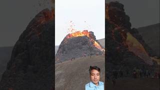 Iceland Volcano Tourism #lava #volcanicisland #shorts