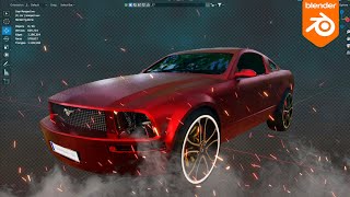 Разбор 3д модели подписчика № 6. ford mustang in blender