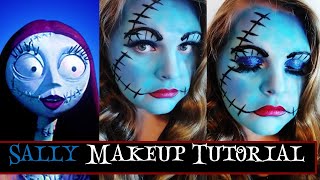 Sally Makeup Tutorial #nightmarebeforechristmas #halloweenmakeuplook #halloweencostume #halloween