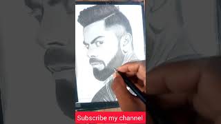 How To Draw Virat Kohli drawing || #shorts #short #viral drawing 😱😱