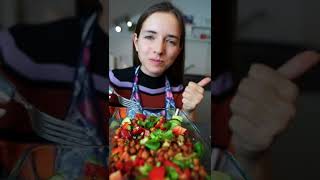 🌱Kichererbsensalat! *VEGAN* Dauer: 15 min - Kochen mit Lecker Rebecca🧑‍🍳 #shorts