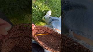 crochet even while relaxing or on a picnic #crochetaddict #crochetshorts #crochetandchill #povs