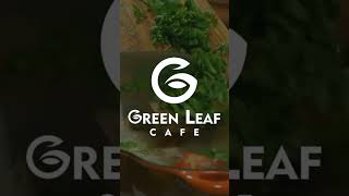 Green Leaf Cafe Logo Design - Instagram@pranjaldesigns #brandidentity #logo #logodesign #vegan #cafe