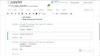 Concept: Using type - Introduction to Python: Absolute Beginner Module 1 Video 9