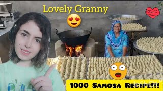 1000 SAMOSA RECIPE by my granny| VEG VILLAGE FOOD CHANNEL| REACTION!! #reaction #vegvillagefood