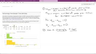 2-sample t test with data