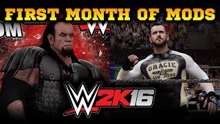 WWE 2K16 PC: The First Month Of Mods Recap CM Punk Returns & Many New Japan Stars Modded in!