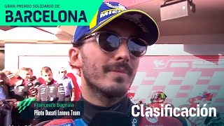 Bagnaia, feliz tras llevarse la pole en Barcelona | MotoGP