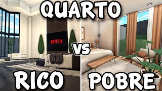 QUARTO DE RICO VS QUARTO DE POBRE NO BLOXBURG - ROBLOX