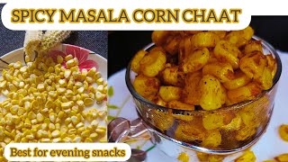 How to make masala corn chaat recipe/simple and spicy masala corn chaat recipe /#corn  #cornmasala