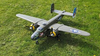 radio controlled B25 Mitchell aircraft flight