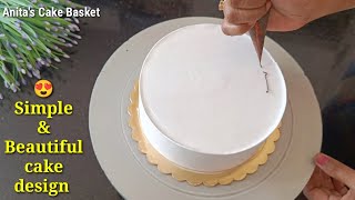 Simple cake design/Birthday cake decoration/New t cake design/Floral cake decorating ideas/designer