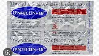 Lenteclin-LB | Doxycycline and Lactic acid bacillus capsule uses Dosage Side effect in Hindi