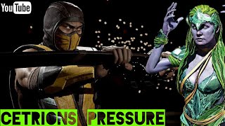 mortal kombat 11 scorpion with the come back .