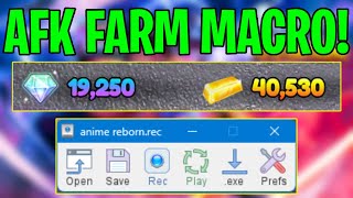 HOW TO AFK FARM WITH MACRO ON ANIME REBORN ROBLOX! (TinyTask Macro Tutorial)