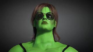 Beautiful She Hulk Muscle Growth Transformation