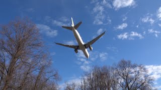 Ethiopian 777-300ER overhead landing at BWI