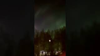 Aurora Borealis Last Night in Alaska - My Lady Friend Gets Overly Excited !  Listen to her! Alaska