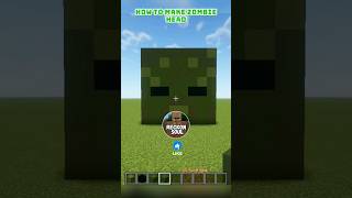 How To Make Zombie Head #1million  #minecraft #shorts #memes