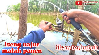 Air waduk surut tetep banyak ikannya,ini buktinya