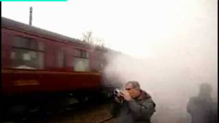 Lucky Trainspotter almost hit by speeding train