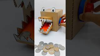 पैसे रखने वाला क्रोकोडाइल पिग्गी बैंक कैसे बनाएं || How to make Coin Saving Bank Cardboard #shorts