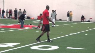 Rutgers Pro Day: DB Drills Featuring Lew Toler and Jeremy Deering