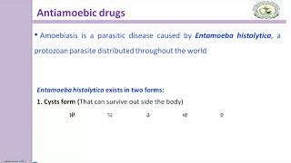 Anti-amoebic Drugs