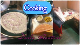 Cooking! ಈರುಳ್ಳಿ ದೋಸೆ / ಫ್ರೈಡೆ Vlog / ಗಂಡು ಮಕ್ಕಳ ಕೆಲಸ ಏನು ಇಲ್ಲ 🙅🚧❓DailyVlogs #Kannadavlogs