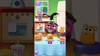 My Tom Hungry 😵 Eating Burger 🍔,con meo #mytalkingtom2 #mytalkingfriends #shorts