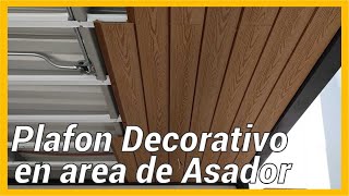 falso plafon decorativo techo madera