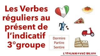 Verbes réguliers 3°conjugaison en italien - Verbi 3° coniugazione al presente indicativo(lezione 40)