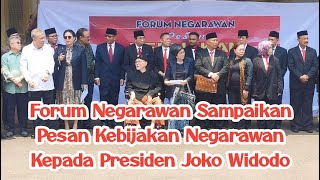 Forum Negarawan Sampaikan Pesan Kebijakan Negarawan Kepada Presiden Joko Widodo