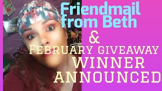 Friendmail from MommaVapes Beauty. February giveaway winner and update on my health