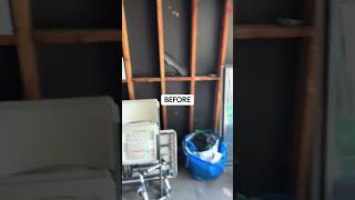 BEFORE AND AFTER GARAGE TRANSFORMATION!